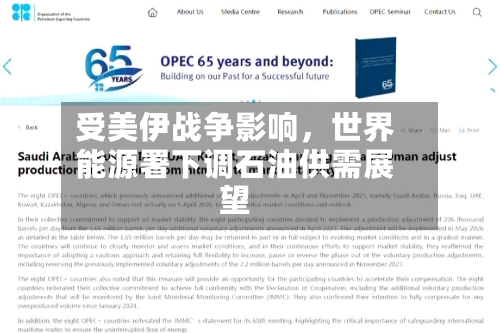 受美伊战争影响	，世界能源署下调石油供需展望-第2张图片