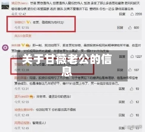 关于甘薇老公的信息