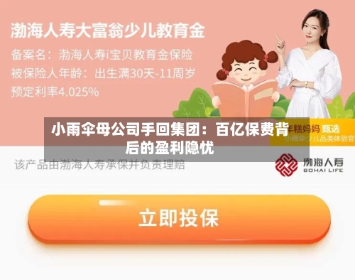 小雨伞母公司手回集团:百亿保费背后的盈利隐忧-第2张图片