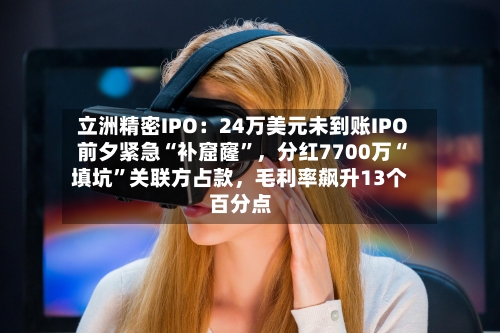 立洲精密IPO：24万美元未到账IPO前夕紧急“补窟窿	”	，分红7700万“填坑”关联方占款，毛利率飙升13个百分点-第2张图片