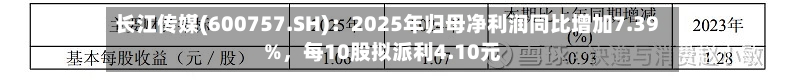 长江传媒(600757.SH)：2025年归母净利润同比增加7.39%，每10股拟派利4.10元-第1张图片