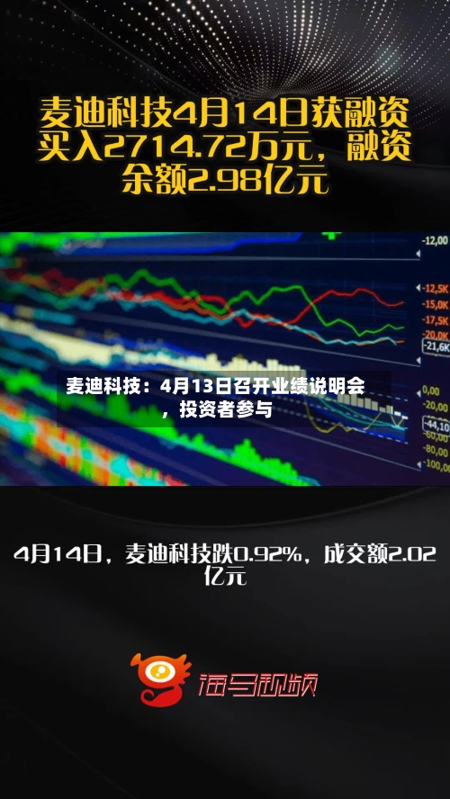 麦迪科技：4月13日召开业绩说明会，投资者参与-第2张图片