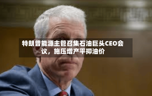 特朗普能源主管召集石油巨头CEO会议，施压增产平抑油价-第3张图片