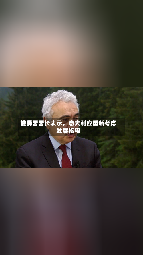 世界能源署署长表示，意大利应重新考虑发展核电