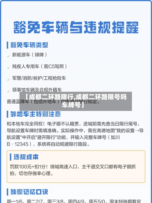 【成都二环路限行,成都二环路限号吗车牌号】