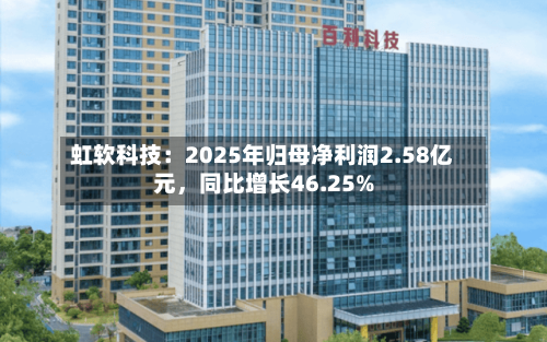 虹软科技：2025年归母净利润2.58亿元，同比增长46.25%