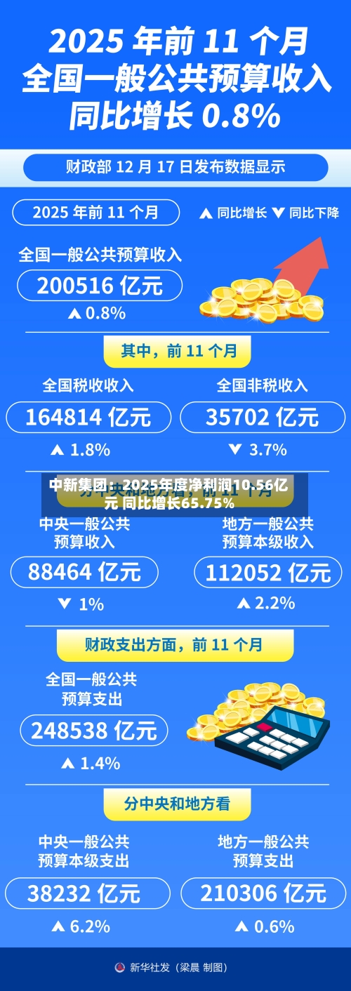 中新集团：2025年度净利润10.56亿元 同比增长65.75%