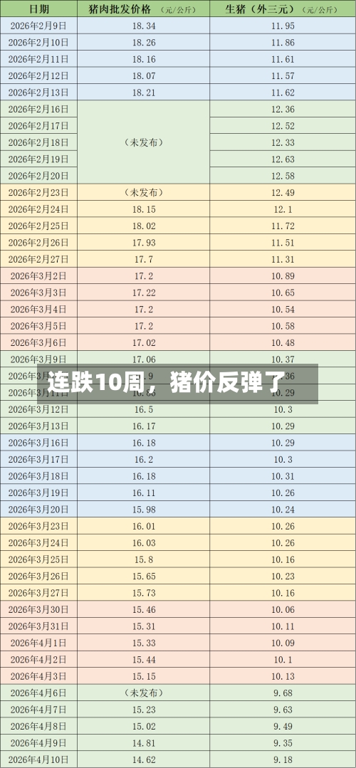 连跌10周	，猪价反弹了-第2张图片
