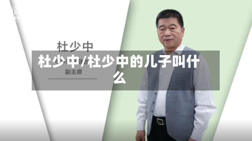 杜少中/杜少中的儿子叫什么-第3张图片