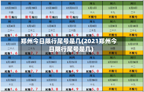 郑州今日限行尾号是几(2021郑州今日限行尾号是几)