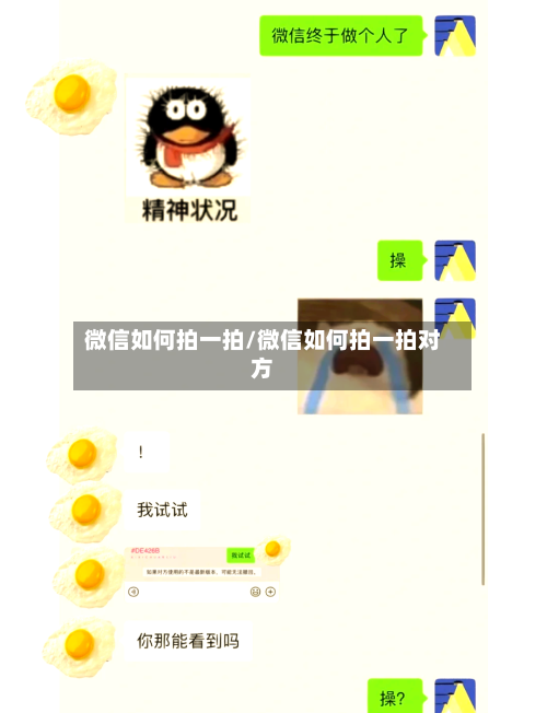微信如何拍一拍/微信如何拍一拍对方