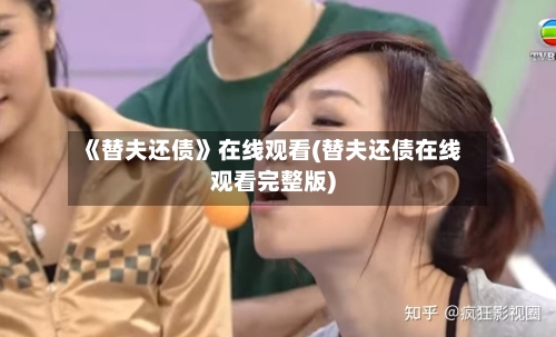 《替夫还债》在线观看(替夫还债在线观看完整版)-第2张图片