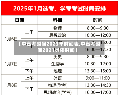【中高考时间2023年时间表,中高考时间2021具体时间】-第2张图片