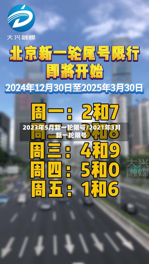 2023年5月新一轮限号/2021年3月新一轮限号