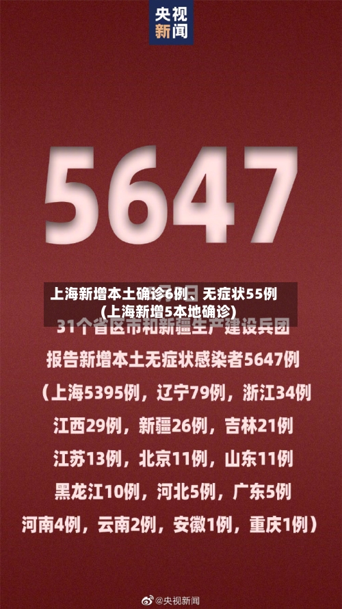 上海新增本土确诊6例	、无症状55例(上海新增5本地确诊)-第1张图片