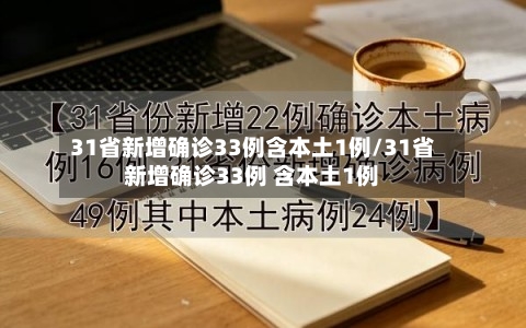 31省新增确诊33例含本土1例/31省新增确诊33例 含本土1例