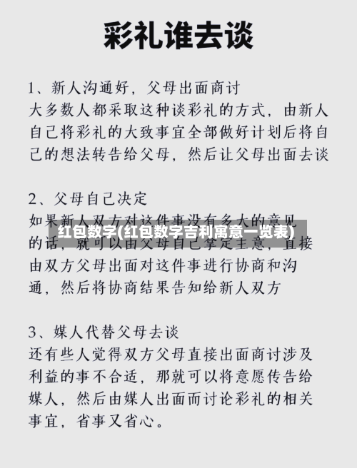 红包数字(红包数字吉利寓意一览表)