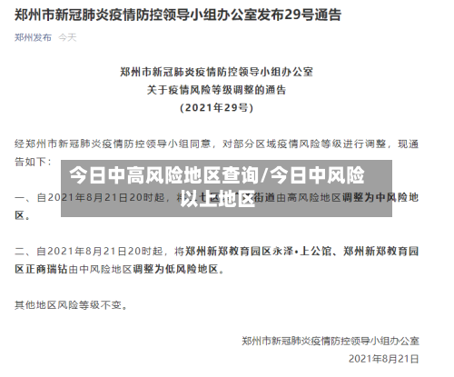 今日中高风险地区查询/今日中风险以上地区-第2张图片