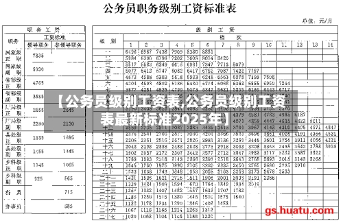 【公务员级别工资表,公务员级别工资表最新标准2025年】