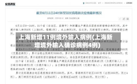 上海新增11例境外输入病例(上海新增境外输入确诊病例4例)