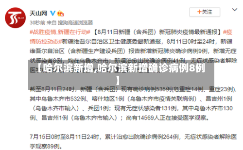 【哈尔滨新增,哈尔滨新增确诊病例8例】-第2张图片