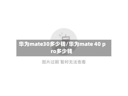 华为mate30多少钱/华为mate 40 pro多少钱-第2张图片