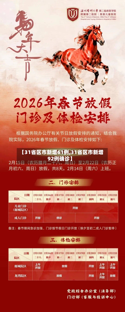 【31省区市新增61例,31省区市新增92例确诊】