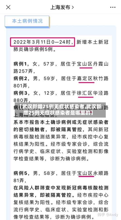 【武汉新增25例无症状感染者,武汉新增25例无症状感染者是哪里的】-第3张图片