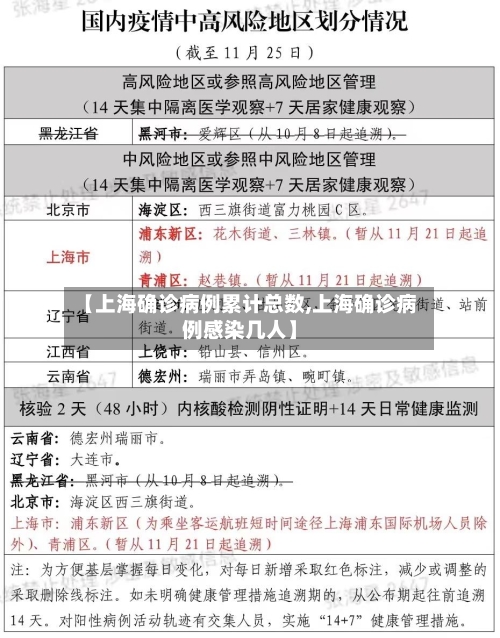 【上海确诊病例累计总数,上海确诊病例感染几人】