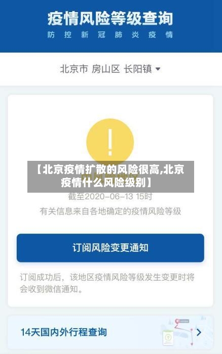 【北京疫情扩散的风险很高,北京疫情什么风险级别】-第2张图片